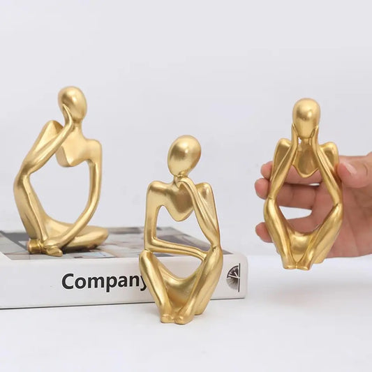 Sculptures Abstraites Dorées