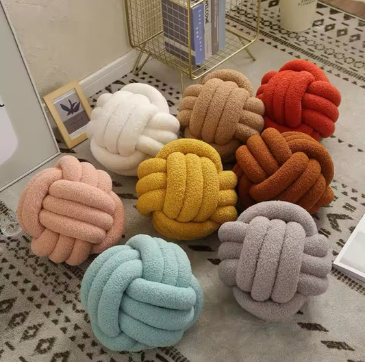 Coussin Boule Tressée