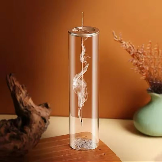 Porte Encens Tube en Verre