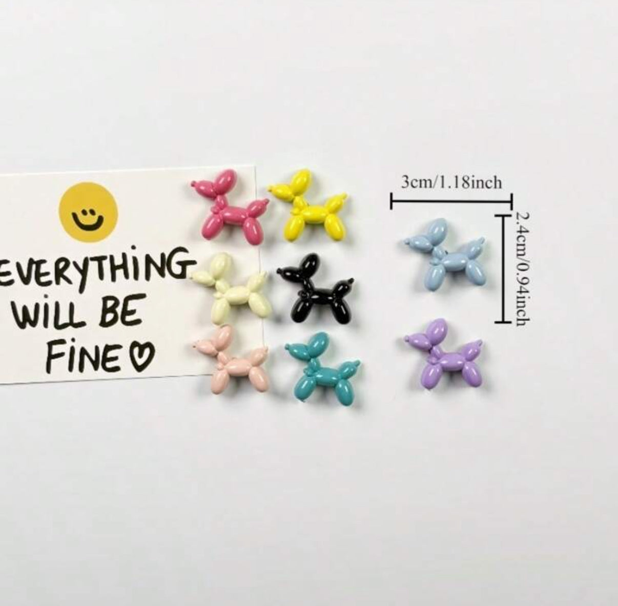 Magnet Chien Ballon Coloré