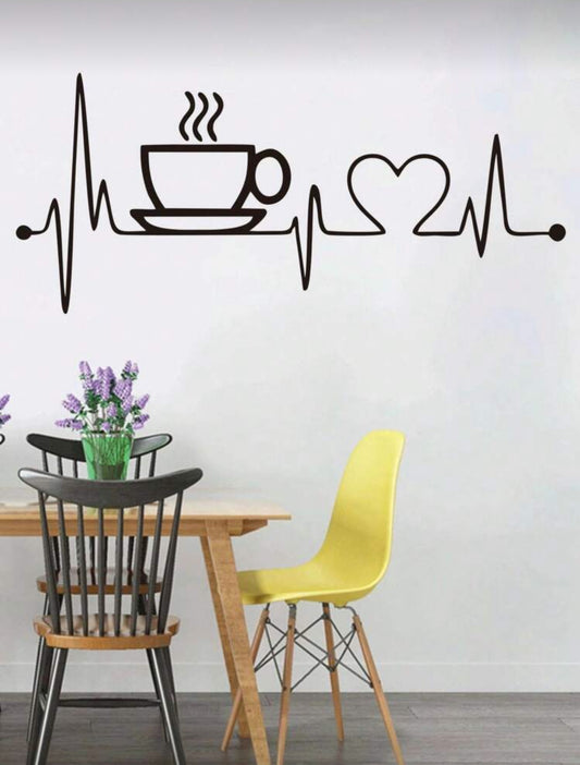 Autocollant Café Cœur