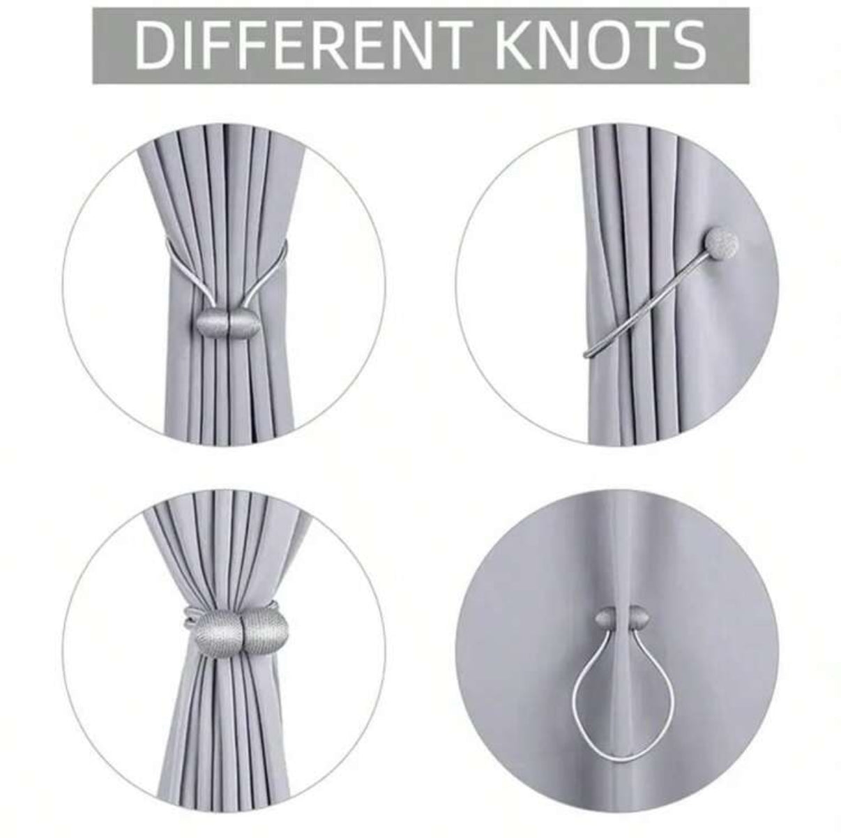 2 Attaches Rideaux Magnétiques