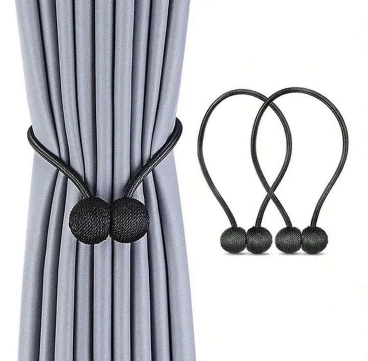 2 Attaches Rideaux Magnétiques