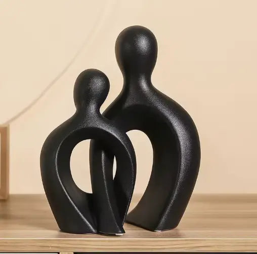 Sculpture Abstraite Couple Moderne