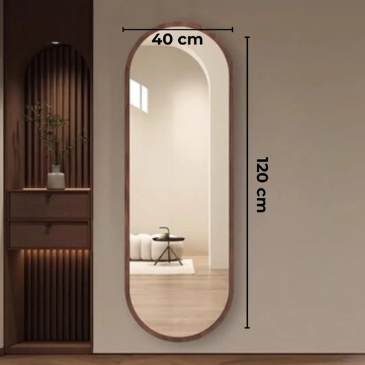 Miroir Ovale Bois