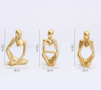 Sculptures Abstraites Dorées