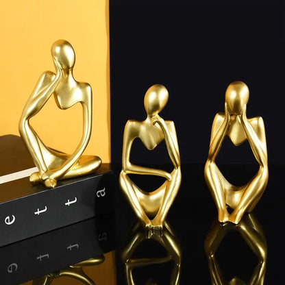 Sculptures Abstraites Dorées