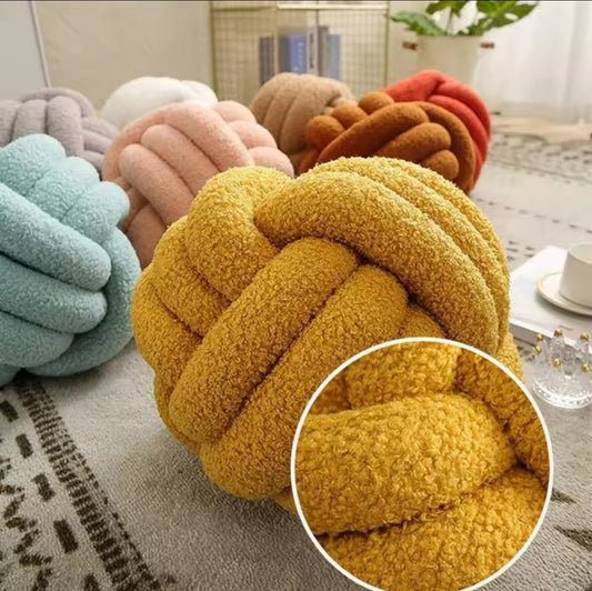 Coussin Boule Tressée