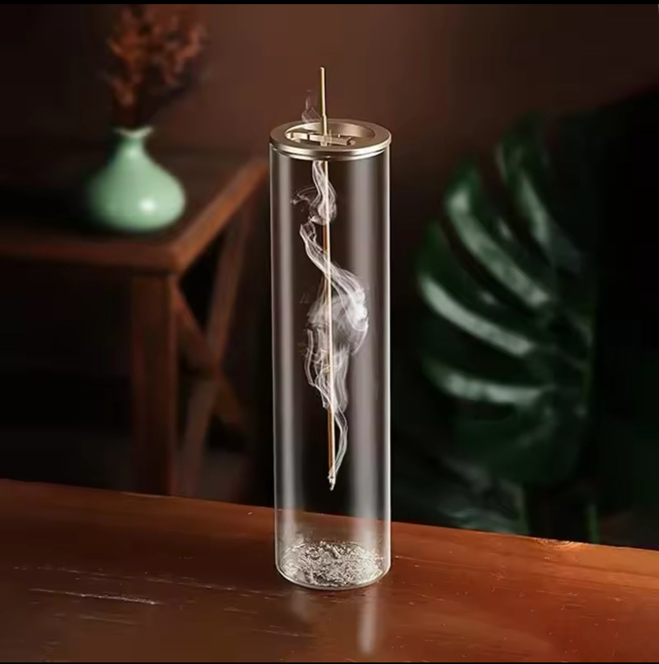 Porte Encens Tube en Verre