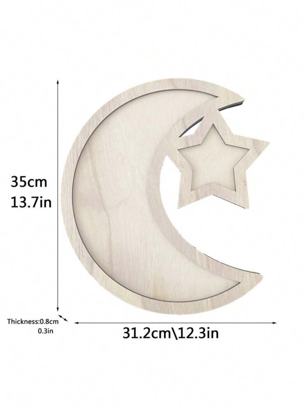 Plateau Lune en Bois