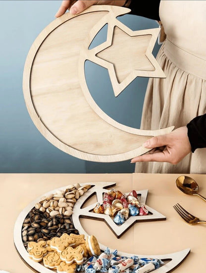 Plateau Lune en Bois