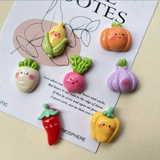 7 Magnets Légumes Mignons