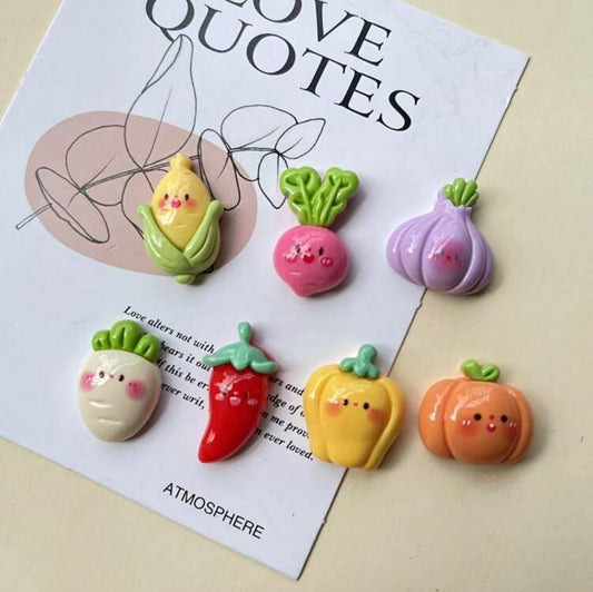 7 Magnets Légumes Mignons
