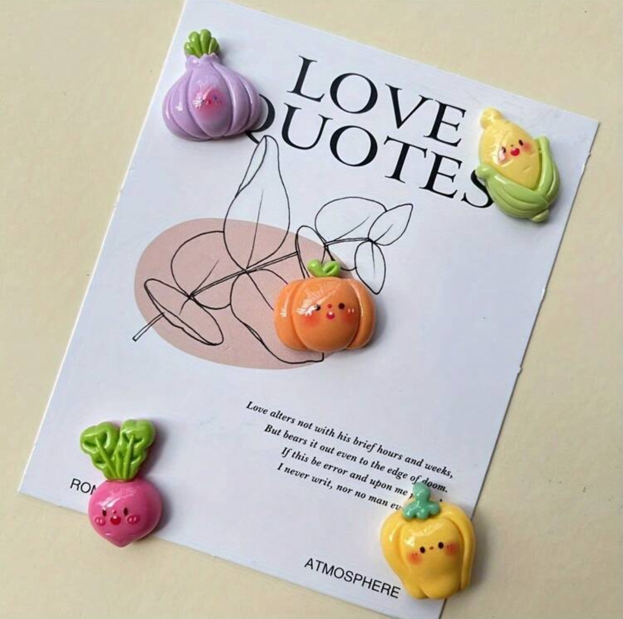 7 Magnets Légumes Mignons