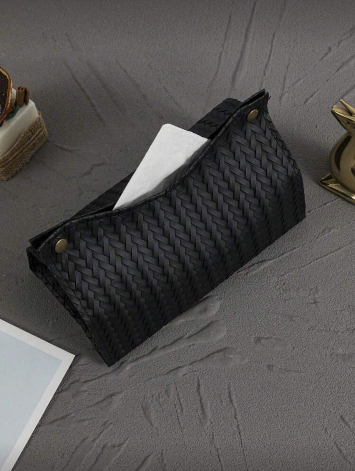 Boîte Mouchoirs Cuir