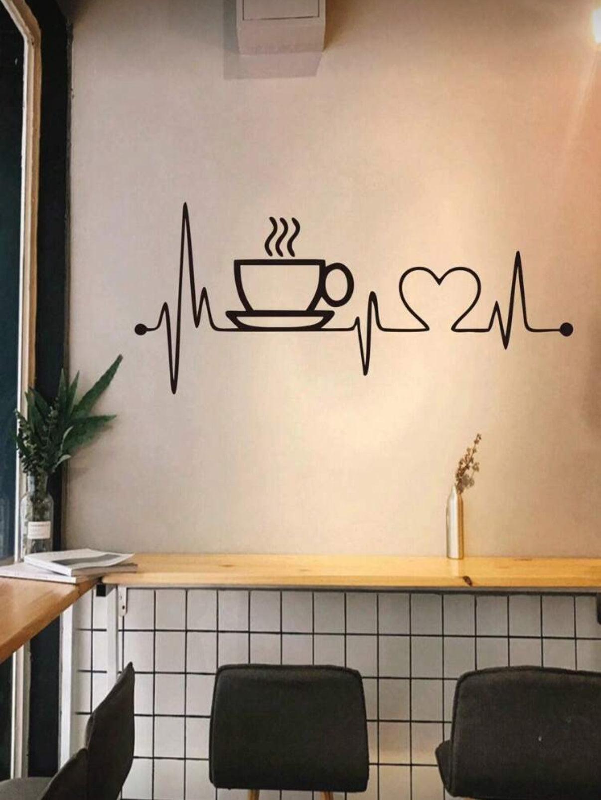 Autocollant Café Cœur