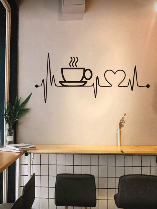Autocollant Café Cœur