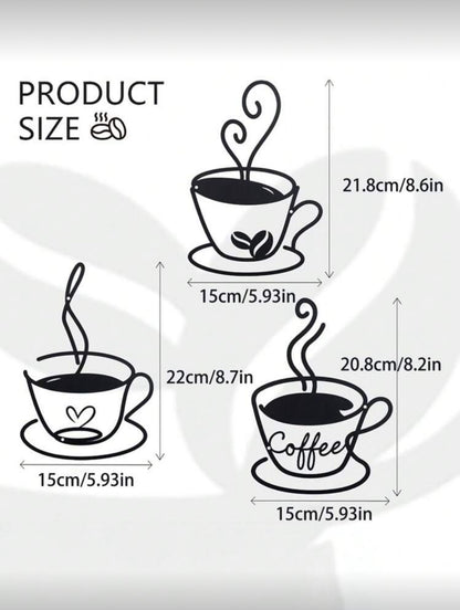 3 Tableaux Muraux Café