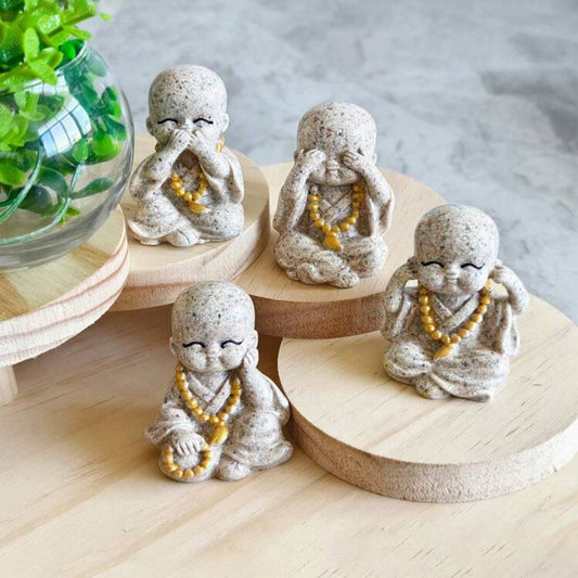 4 Statuettes Moines Zen
