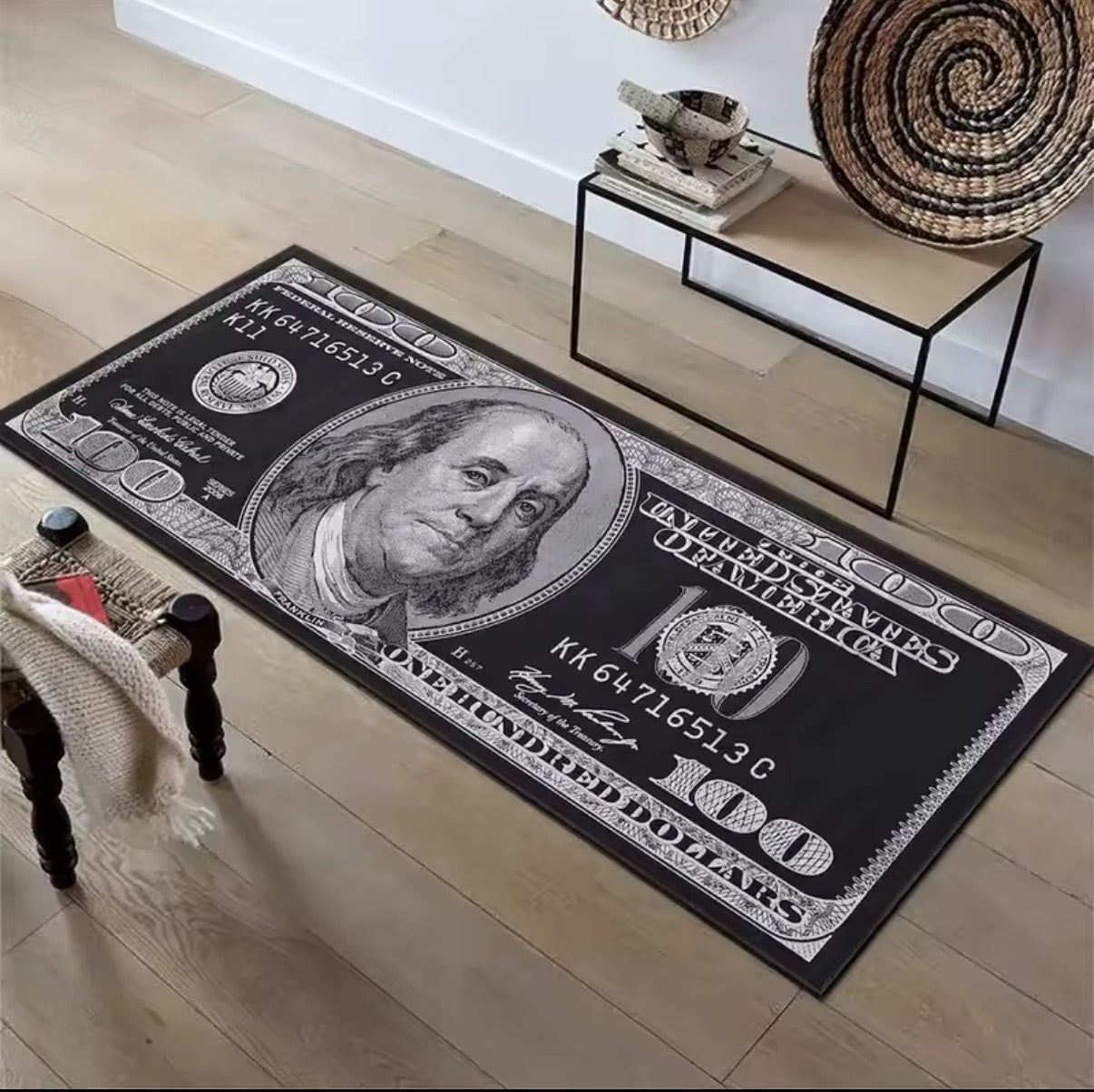 Tapis Dollar Noir
