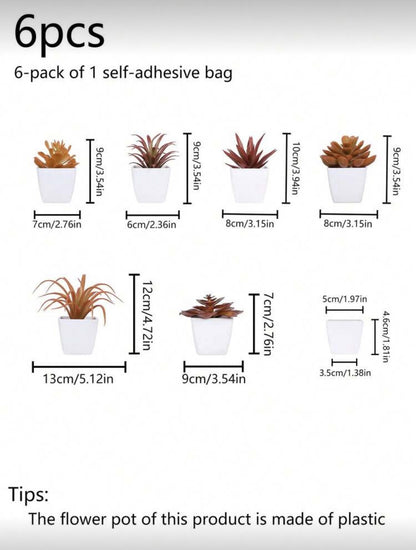 Plantes Artificielles Mini x6