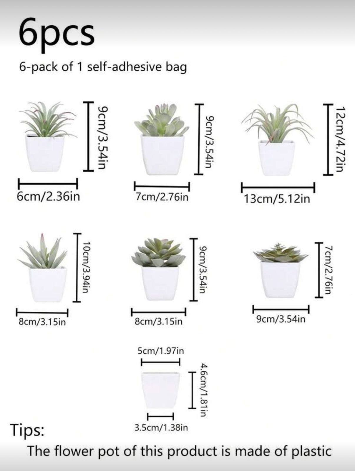 Plantes Artificielles Mini x6