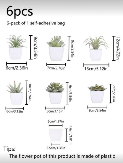 Plantes Artificielles Mini x6