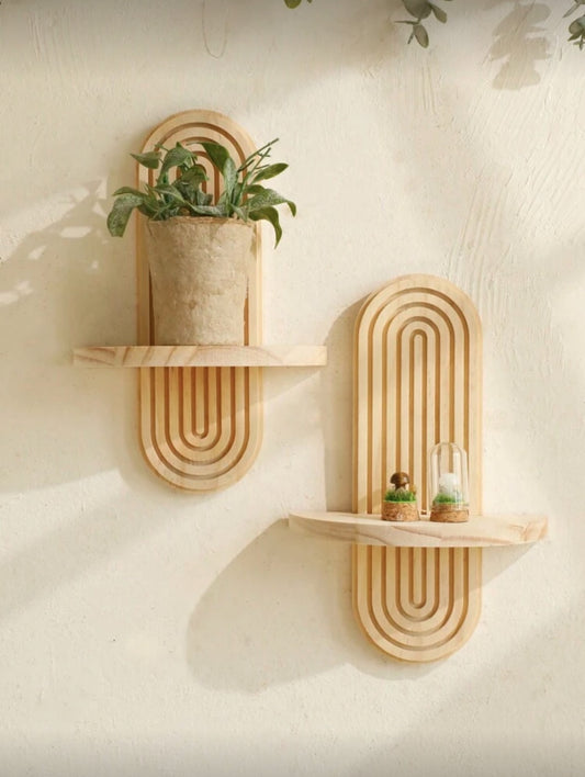 Étagère Murale Bois x2