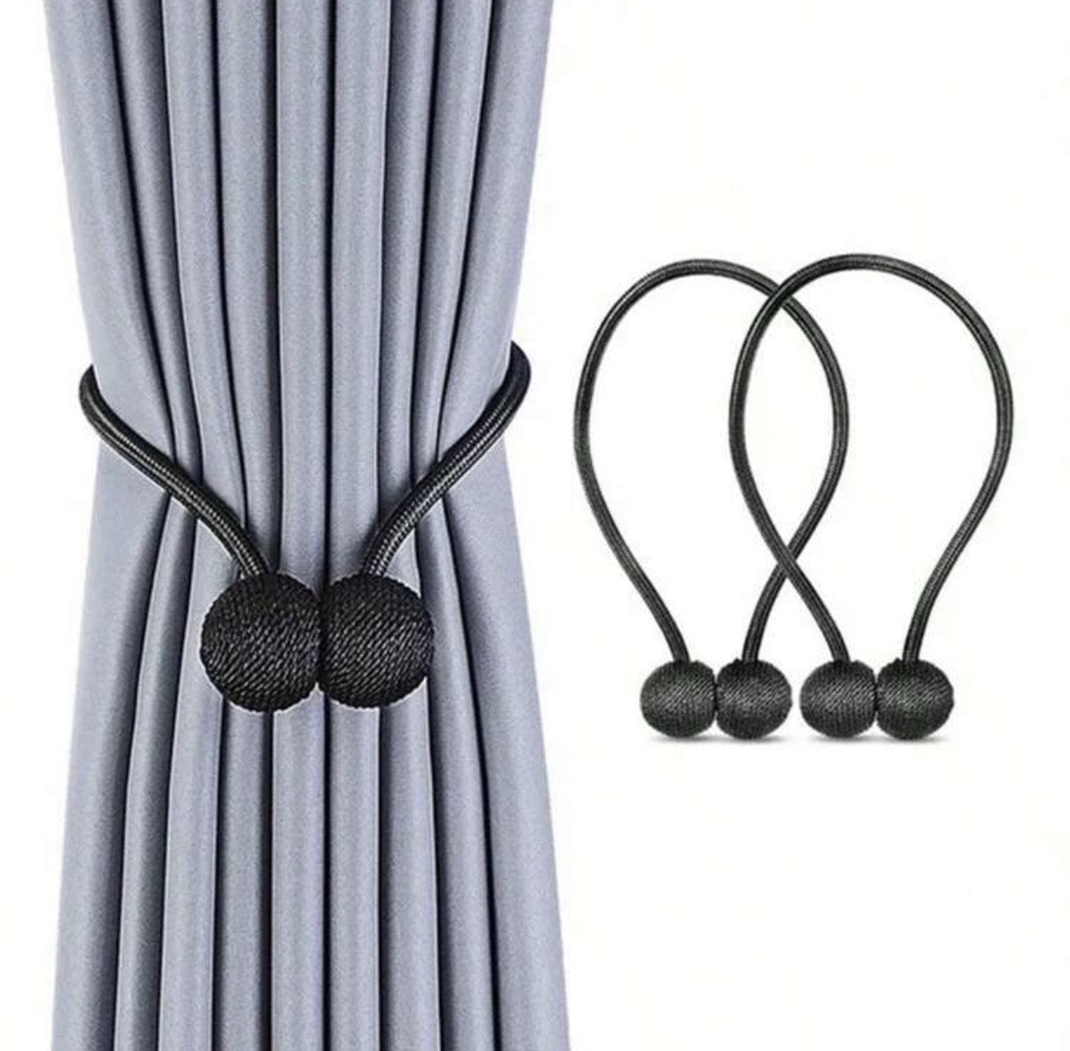 2 Attaches Rideaux Magnétiques