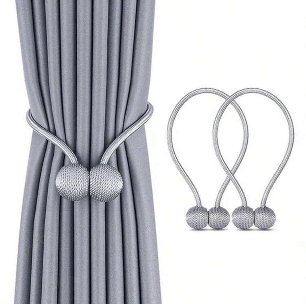 2 Attaches Rideaux Magnétiques