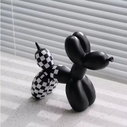 Sculpture Ballon Chien Damier