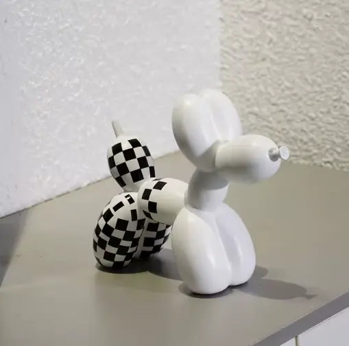 Sculpture Ballon Chien Damier