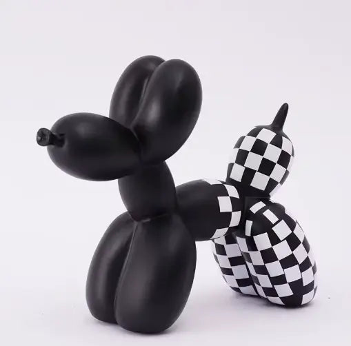 Sculpture Ballon Chien Damier