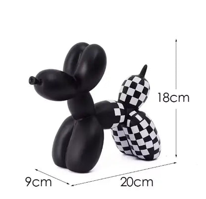 Sculpture Ballon Chien Damier