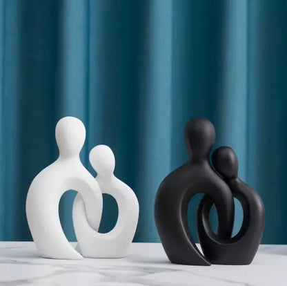 Sculpture Abstraite Couple Moderne
