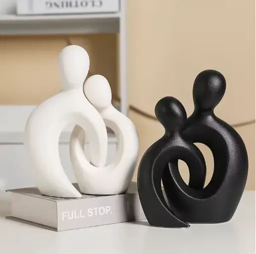 Sculpture Abstraite Couple Moderne