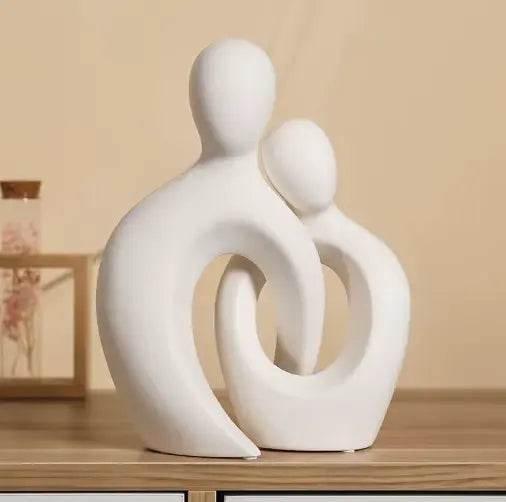 Sculpture Abstraite Couple Moderne