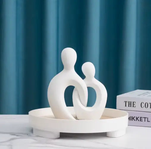 Sculpture Abstraite Couple Moderne