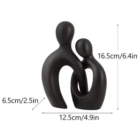 Sculpture Abstraite Couple Moderne