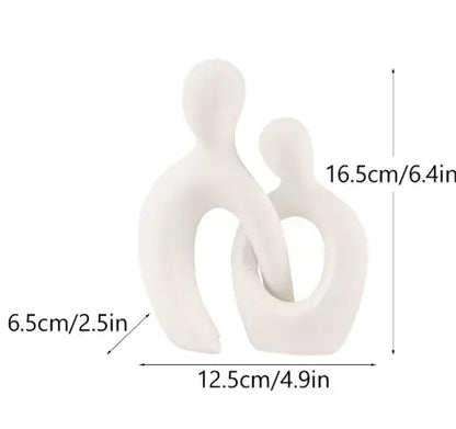 Sculpture Abstraite Couple Moderne