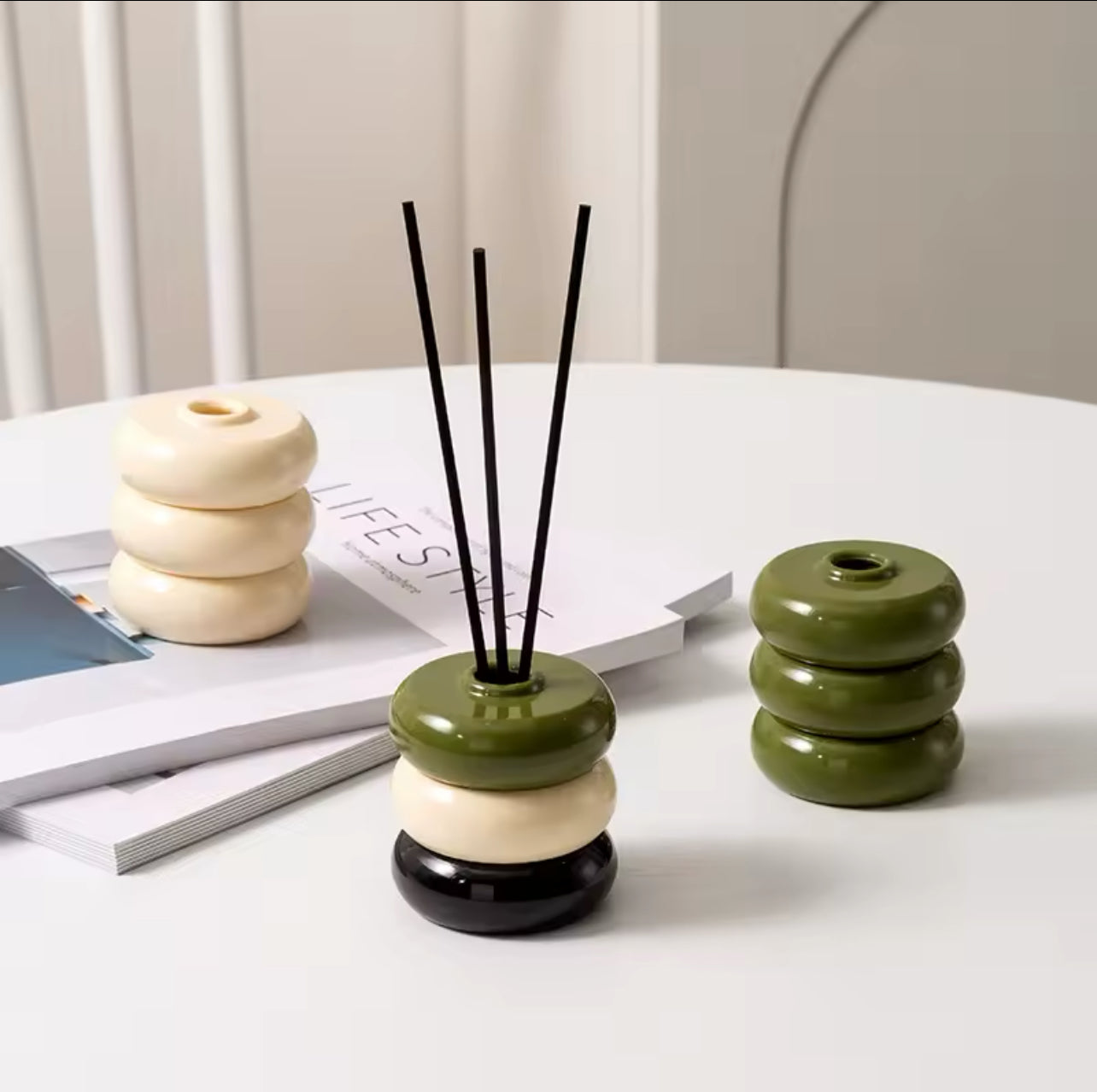 Vase Empilé Coloré