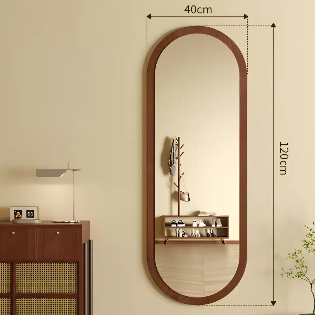 Miroir Ovale Bois