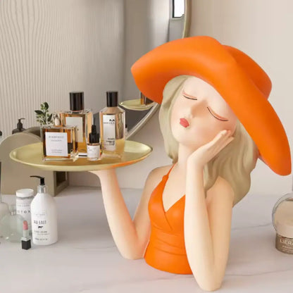 Figurine Femme Plateau