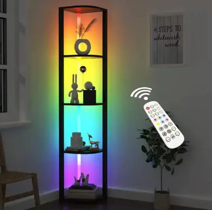 Étagère d'angle LED RGB