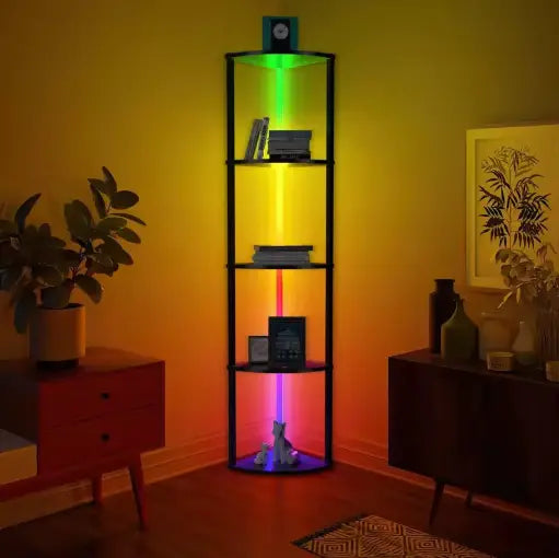 Étagère d'angle LED RGB