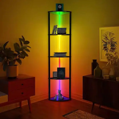 Étagère d'angle LED RGB