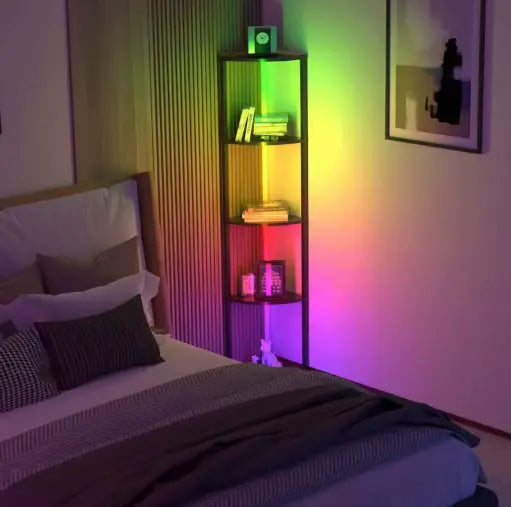 Étagère d'angle LED RGB