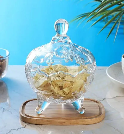 Bonbonnière en Verre Décorative