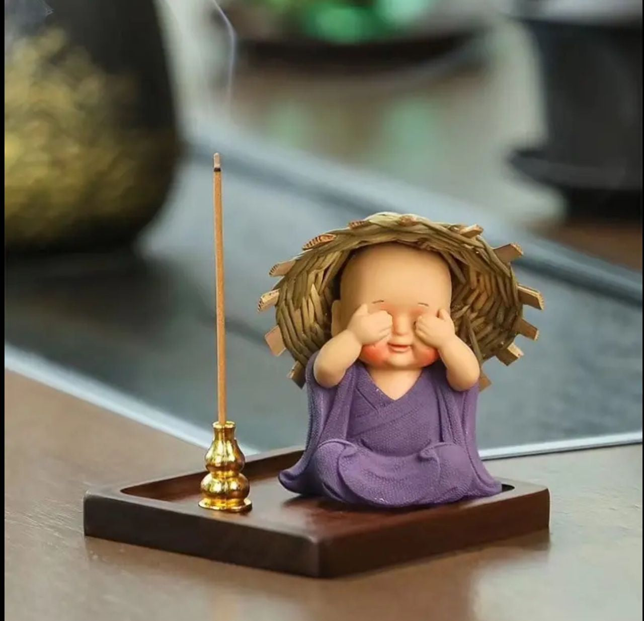 Porte Encens Bouddha Souriant