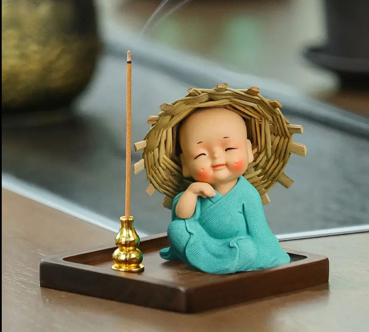 Porte Encens Bouddha Souriant